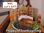 Oskar ready to eat Thanksgiving turkey